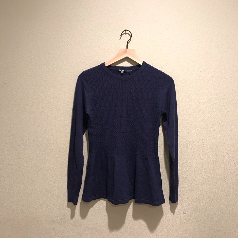 VILA MILANO Blue Peplum-Style Sweater